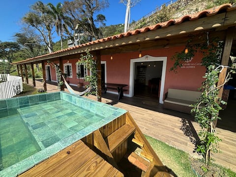 Beachfront house with private beach