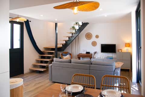 Successful Airbnb property: Mandarine | Duplex with terrace, garden and spa in Mauguio