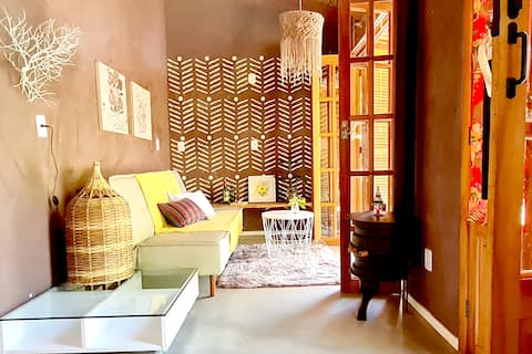 Popular Airbnb listing: Outdoor Ofuro, Fireplace and Kitchen - Privacy and Peace in Cunha
