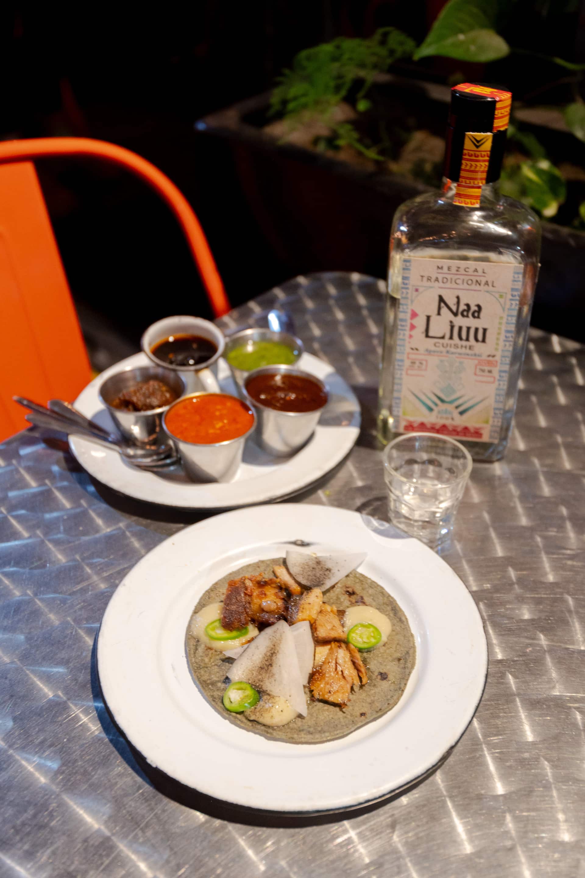 mezcal shots and lime in best mexico city mezcal tours
