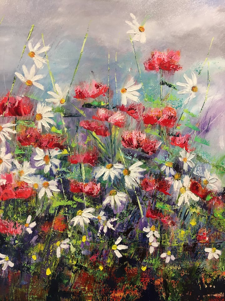 Daisies and poppies 