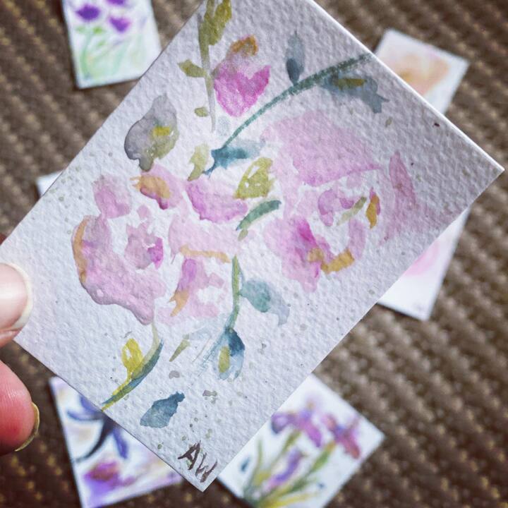 Create your own watercolour cards. 