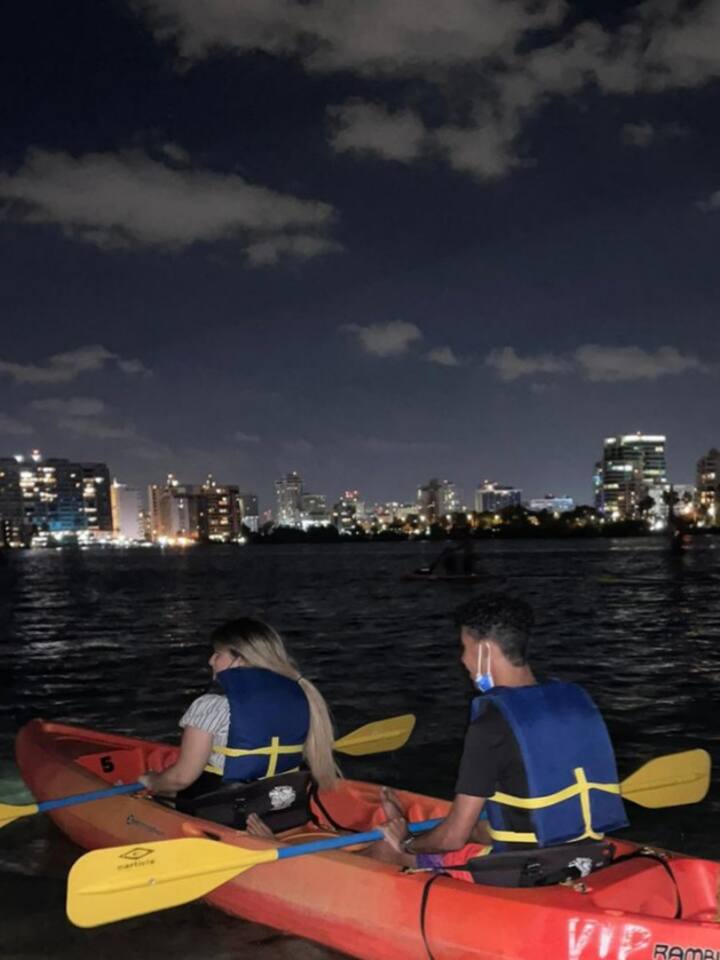 Night Kayak Tour at the Condado Lagoon Airbnb