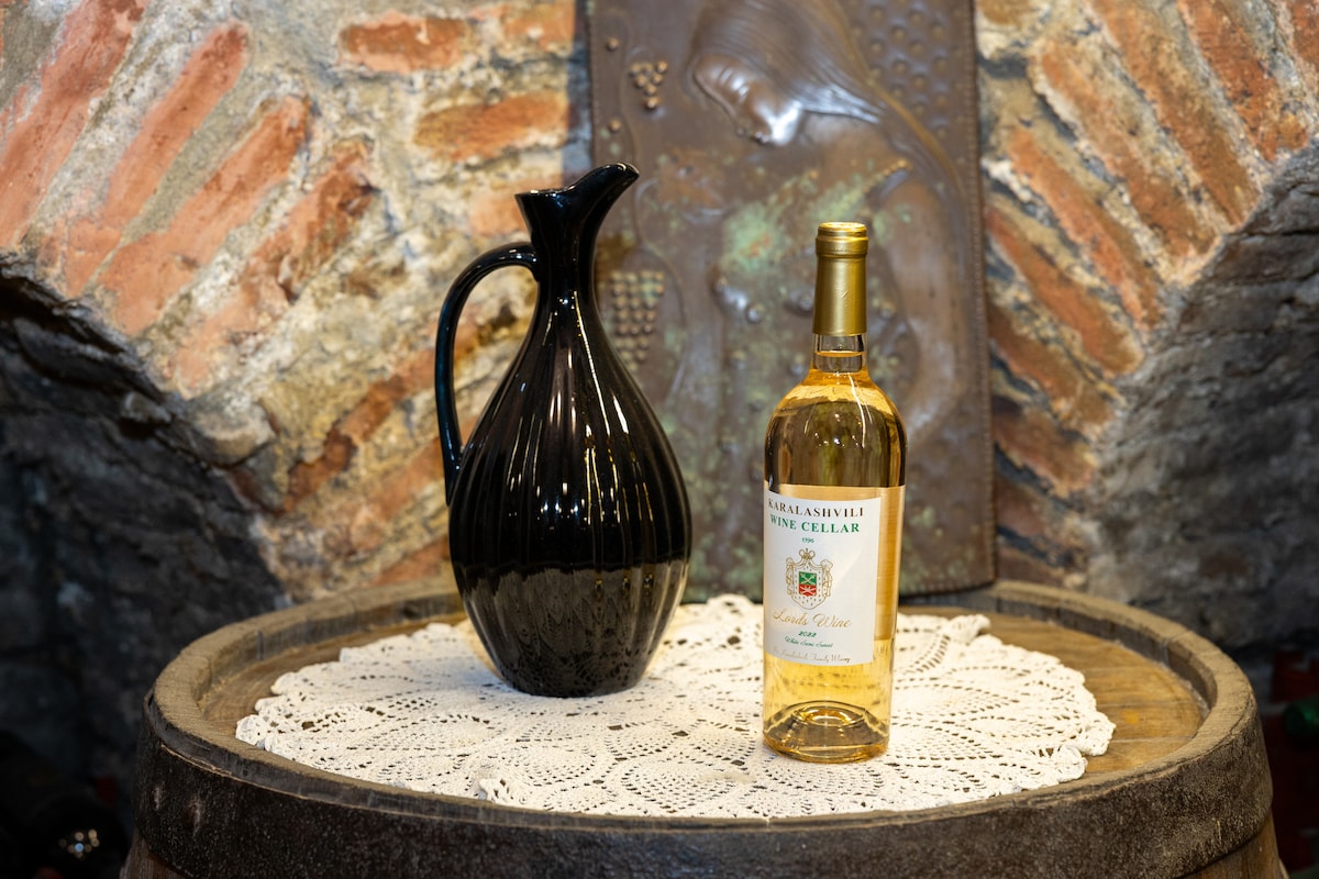 Wine tasting in historic cellar