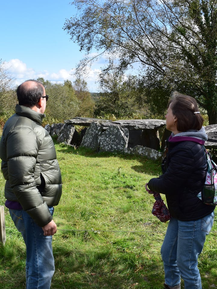 Two recent guests visiting one of the types of monument you will see