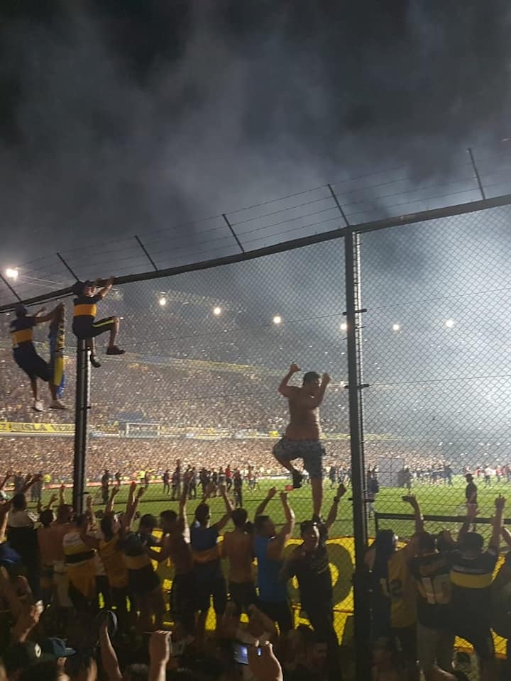 Boca fans after winning the title
