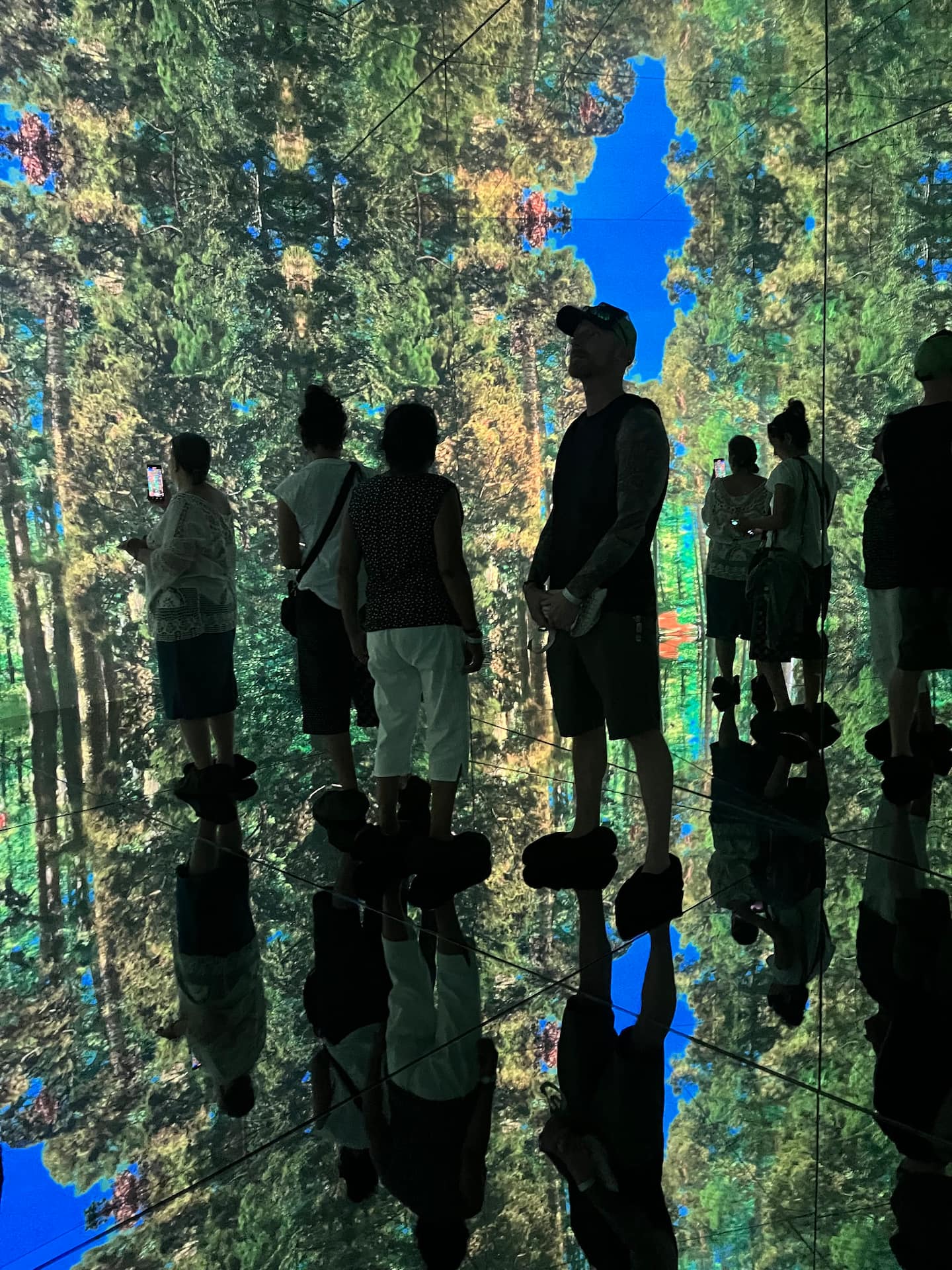 man in an interactive art exhibit at Mystika, one of the best things to do in tulum