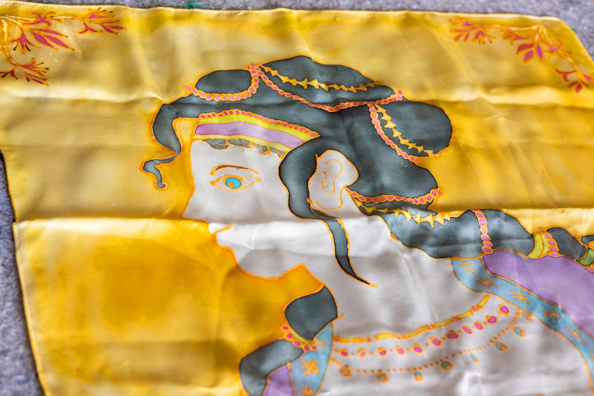 Create your own greek silk scarf