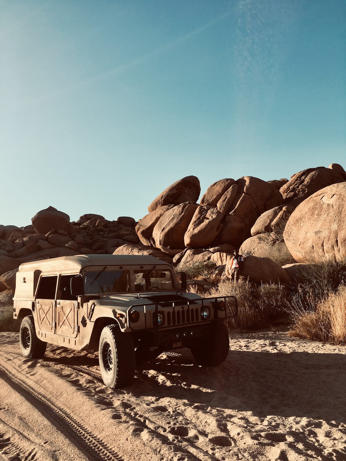 Humvee in desert