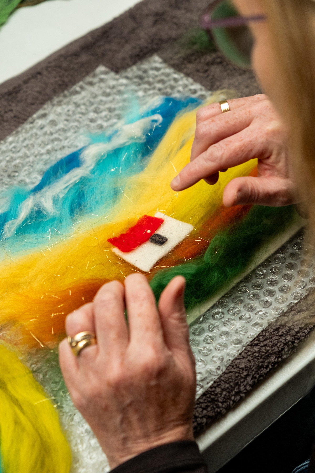 Create a felted landscape in Inverness