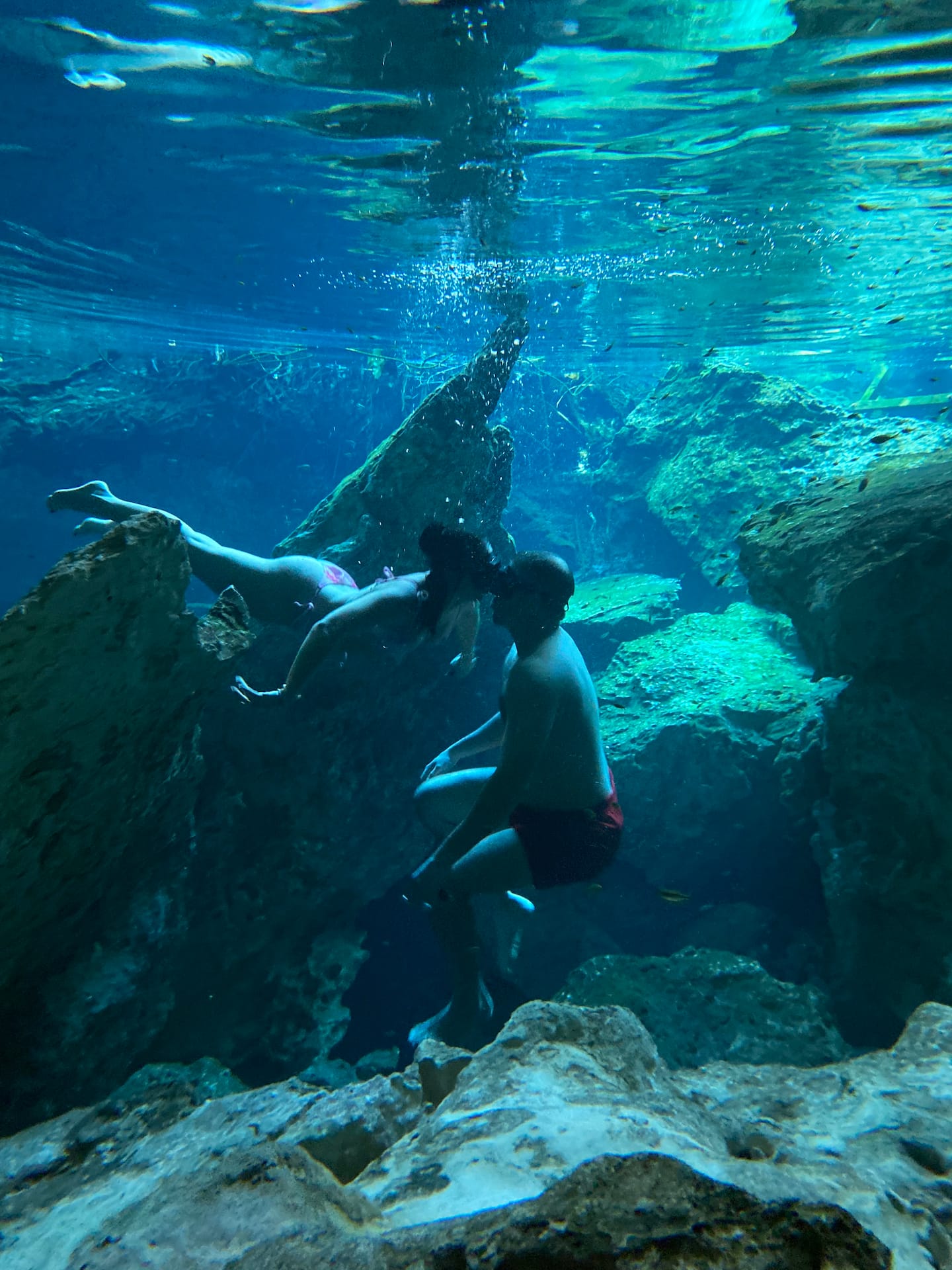 group of tourists biking around Tulum Pueblo