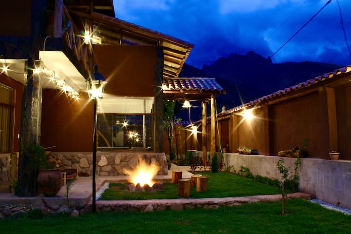 Hot tub cabin at Sacred Valley