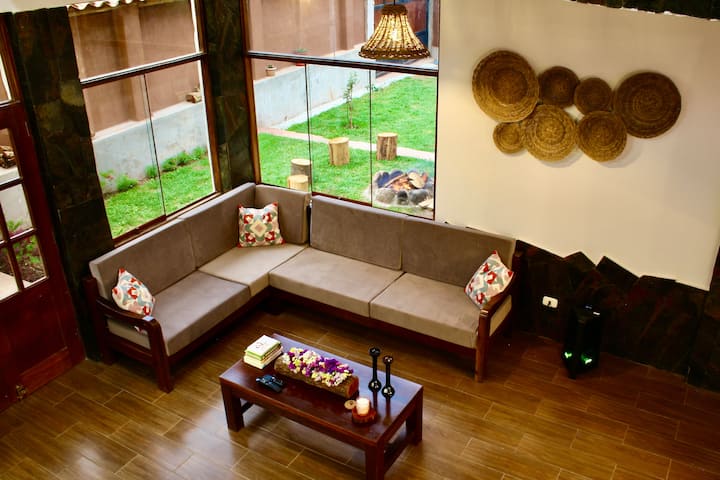 Hot tub cabin at Sacred Valley