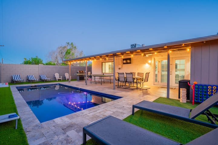 Sleeps 12-heated Pool-fire Pit-ping Pong-arcade - Scottsdale, AZ