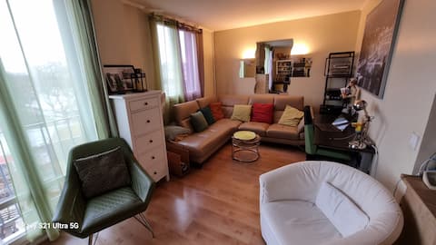 Cozy T3/4 75 m2 + Parking. 5 min PARIS. 2 min Metro