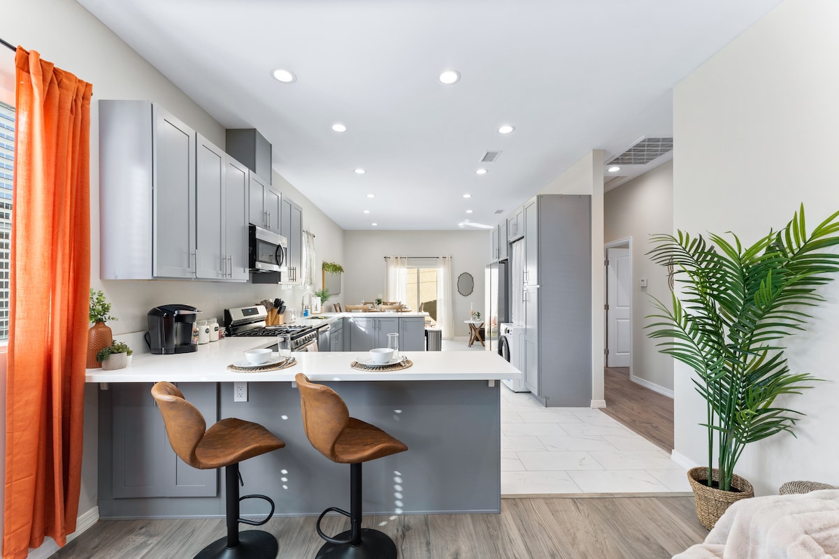 A beautifully styled rental interior