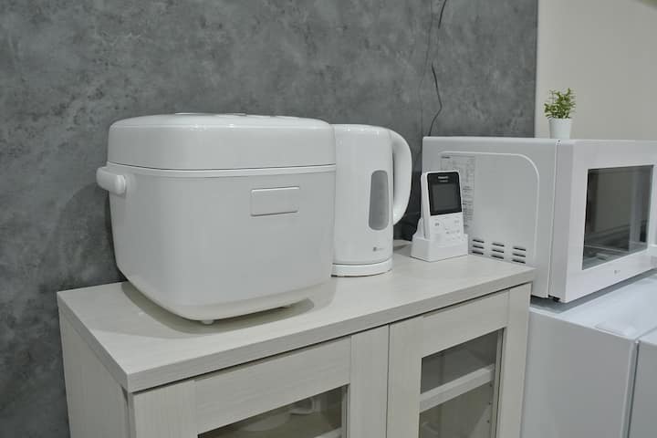 T1【日赤・県立大近く301・無料駐車場付】広々ワンルームアパート、キッチン付長期滞在に便利 - Kumamoto