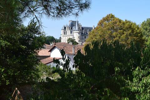 Cottage with castle view