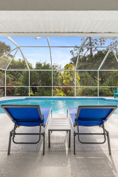 Close to beach with heated pool