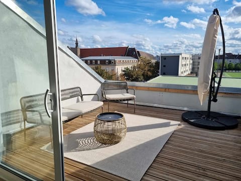 Penthouse Terrasse close city center train station