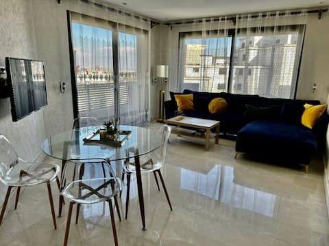 Popular Airbnb listing: Luxury residence city center 2 bedrooms + 2 bathrooms free parking in Asoukhour Assawda