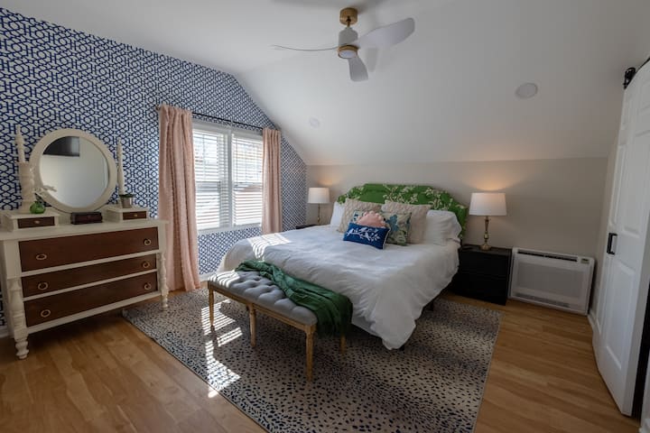 The master suite attached to the upstairs jack n jill style bathroom