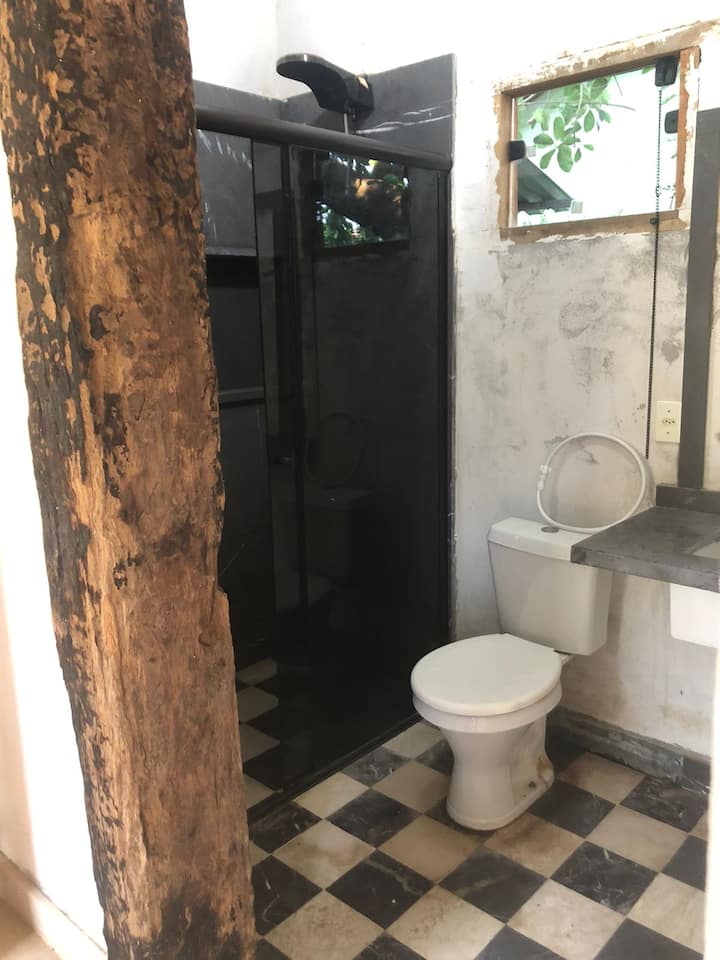 Baño privado en el spa... rústico