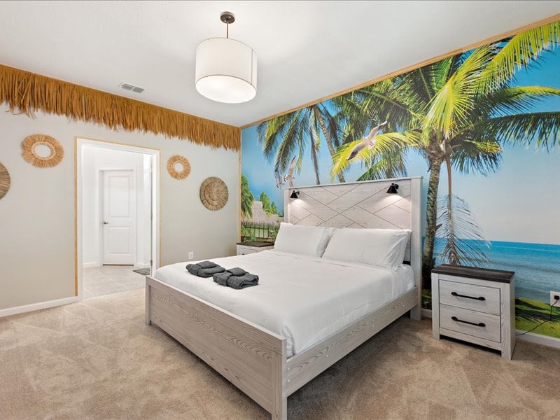 3号卧室， （主楼层）夏威夷套房，加大双人床，附带卫生间。