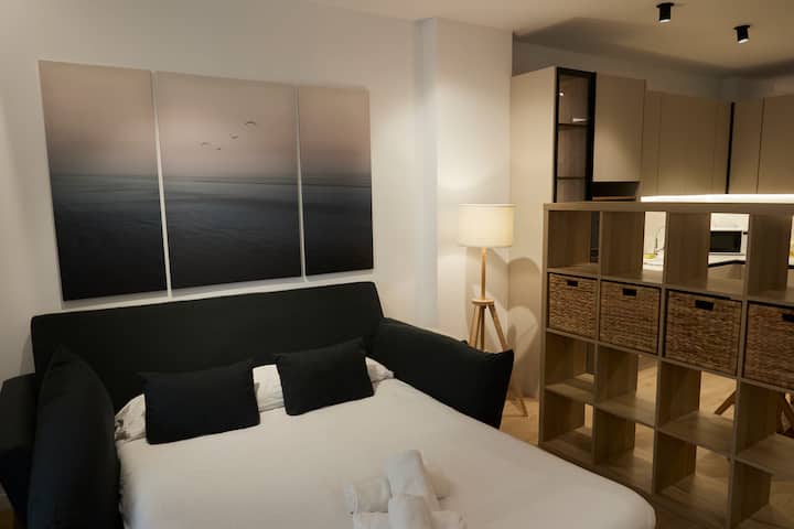 Sofá cama doble en el salón