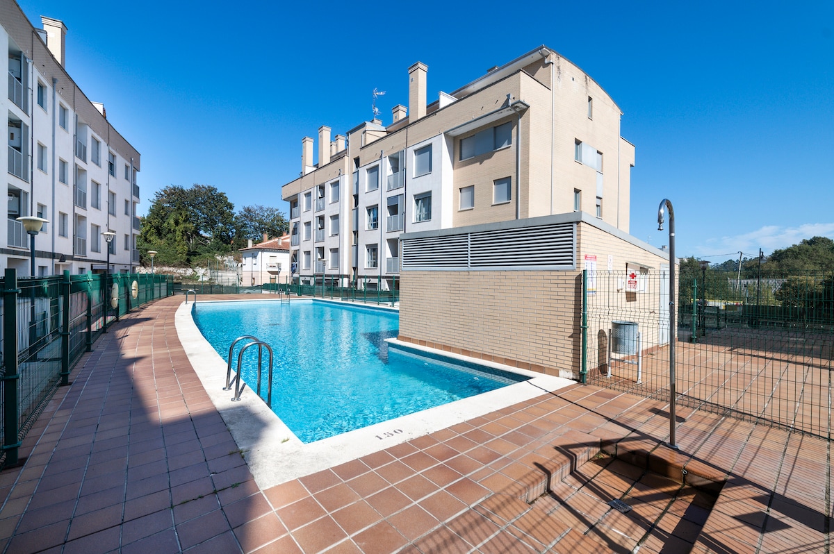 Top Airbnb: Ubena. Apartment with pool, 3 km from the beach in Llanes