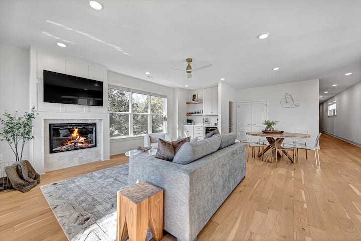 Our second living space and wet bar is located upstairs with plenty of space to entertain.