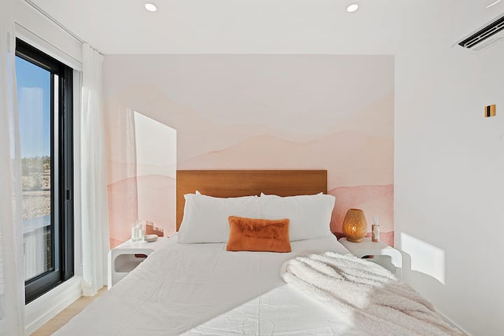 Bedroom with sunset views