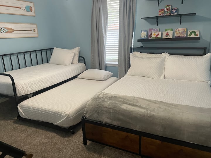 The "Clean Bed Promise" is every time TurtleTime is cleaned all bedding gets a fresh quilt/sham,along with bed linens and towels. They are washed at high temperature to ensure a clean fresh bed.