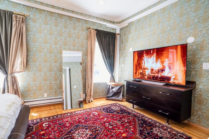 Master Bedroom with LG OLED TV & Roku Ultra
