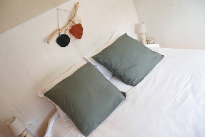 ซูมการตกแต่งแบบโฮมเมด
 macramé et lamp de chevet

