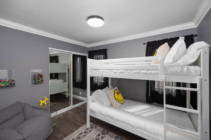 A dedicated kids' room awaits to make your little ones. Bunk beds are just waiting for bedtime stories and dreams of adventure.

(Bedroom three 8'10" x 10'10")