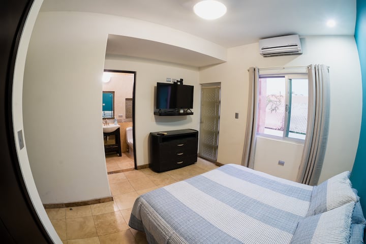 Room 3. Equipped with full bathroom and Smart TV.