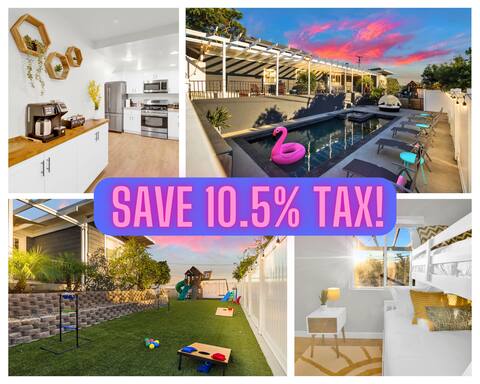*Heated pool/Hot tub/Pizza oven/Playground/No tax*