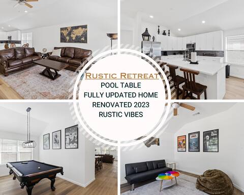 Rustic Retreat - Luxury Updates- Pool Table