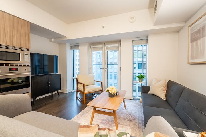 Central Getaway with Pool, Sauna, & Fitness Center