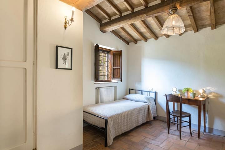 Schlafzimmer in der Torretta Filomena