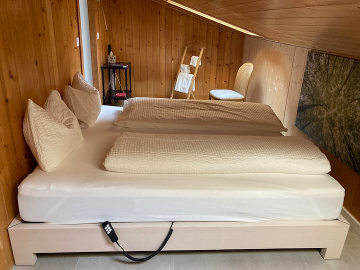 Camas con dos marcos de listones eléctricos