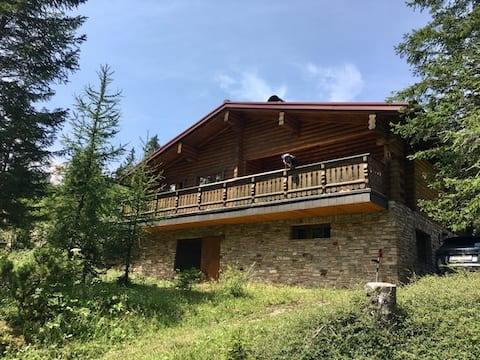 Chalets on the ski slope