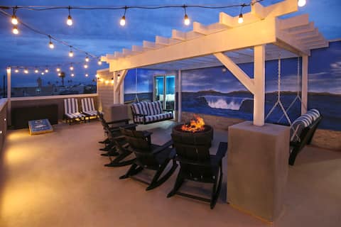 Steps to Beach | Game Room, Firepit, Roof Deck