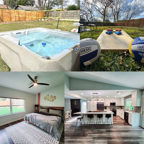 Home@Domain:HotTub, Pool Table, Volleyball &Grill