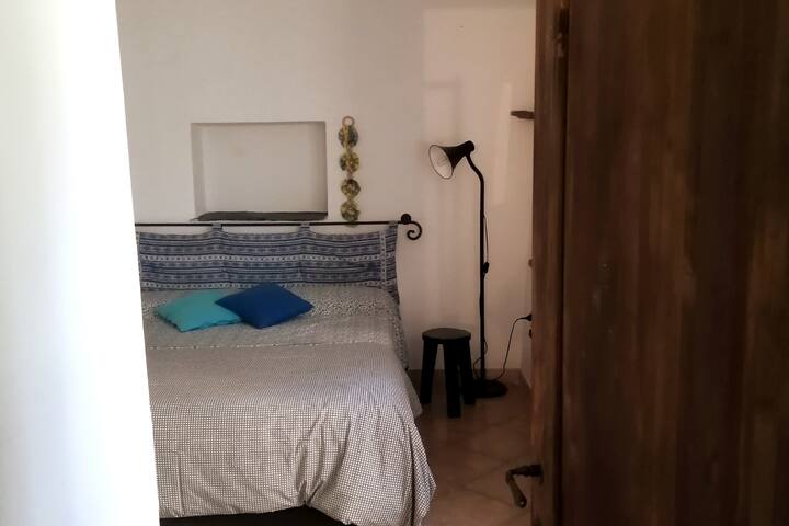 The double bedroom (separated from the children's sleeping area by a door)