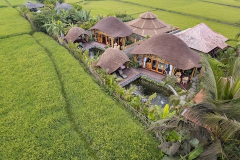 Unique 1BR Bamboo Eco Villa With Ricefield View