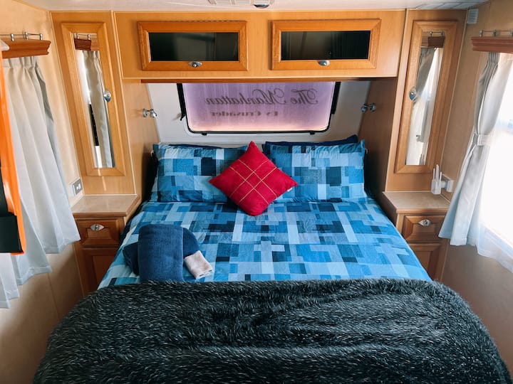 "Bedside charging & free satellite WiFi keep you connected.  Being a regional area, connection speeds vary. For your comfort, we frequently replace our bedding with new sets to ensure a fresh, high-quality stay every time!