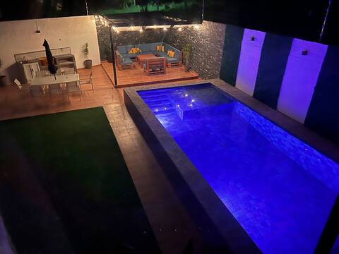 Family home with a pool