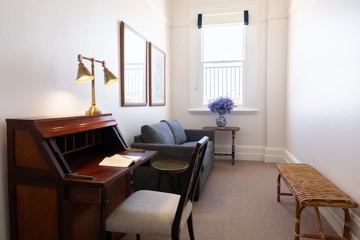 The Double sofa bed or quiet office area.